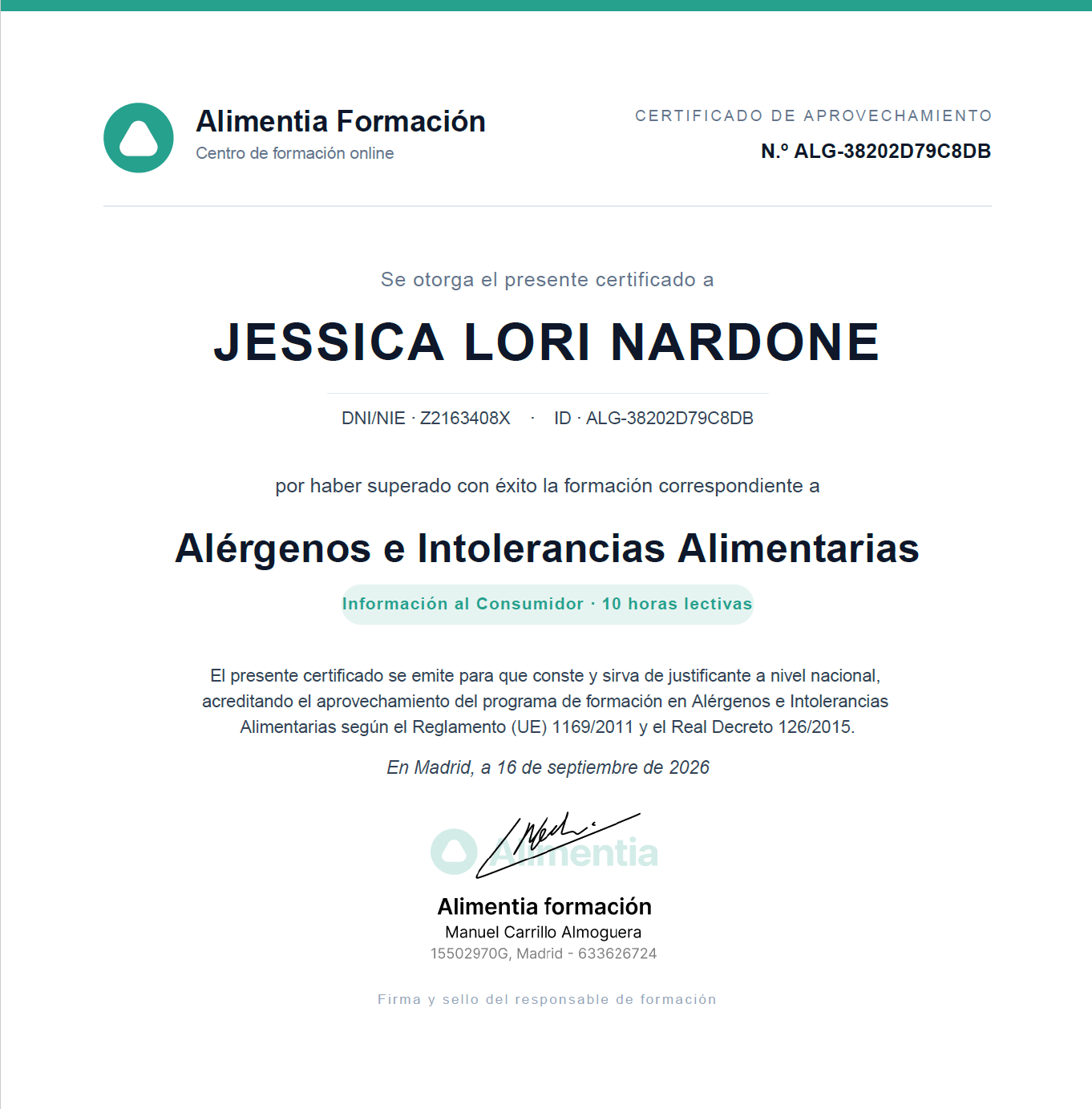 Alérgenos e Intolerancias