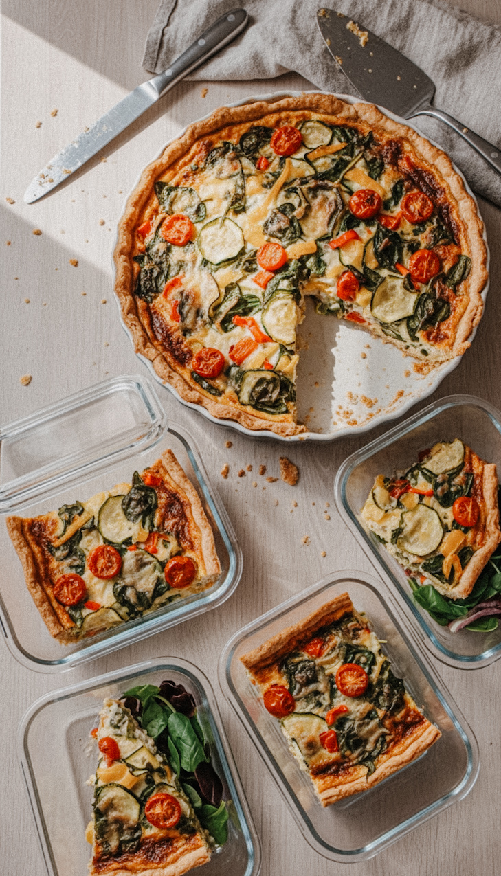 Gemüse-Tarte, vorbereitet für genussvolle Mahlzeiten