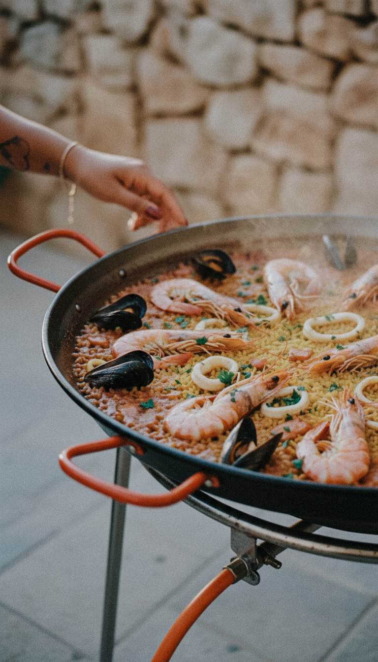 Paella de Marisco, frisch auf Mallorca zubereitet